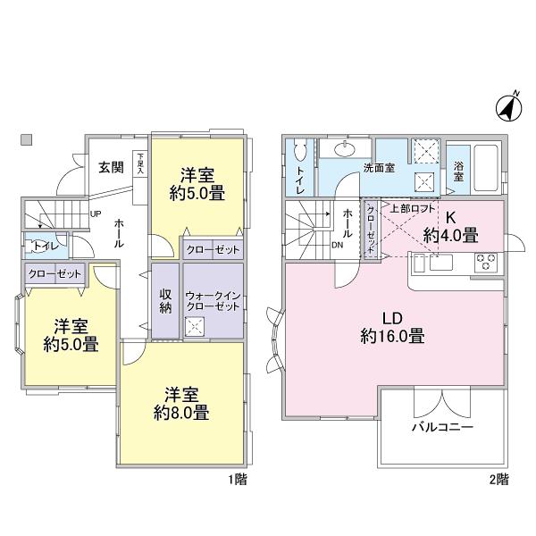 Floor plan. 46,800,000 yen, 3LDK, Land area 113.92 sq m , Building area 100.19 sq m