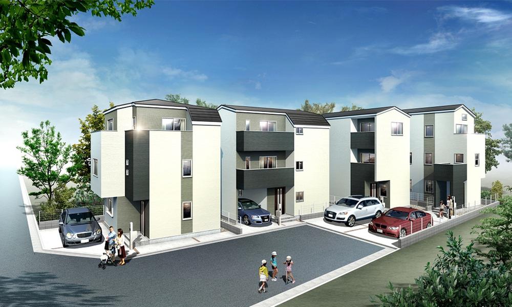 Rendering (appearance). High-quality design by major general developers "Takara Leben" construction ・ Equipment specifications. Advanced eco ・ Floor heating energy-saving mounting ・ IH cooking heater ・ Dishwasher ・ Equipment EcoCute etc. standard. The most prime residential criteria A plan acquisition of flat 35S fit. 