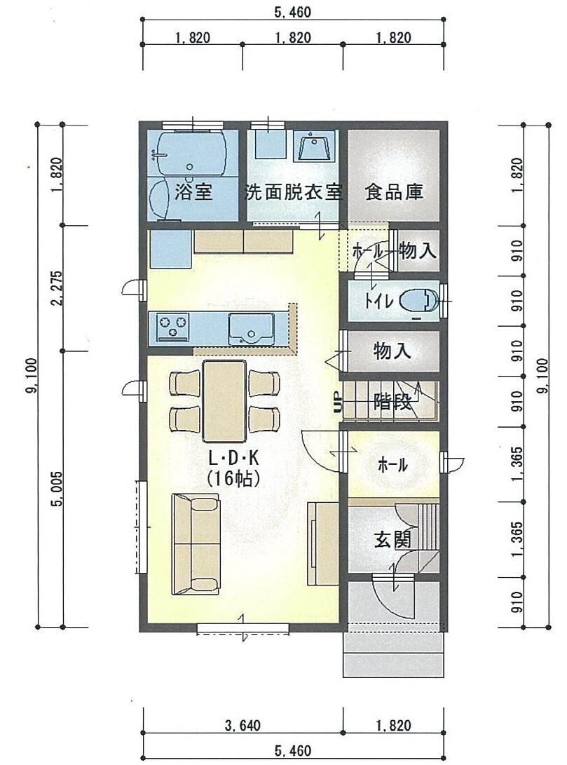 Building plan example (floor plan). 1F Building price 16.5 million yen ~ 28 square meters