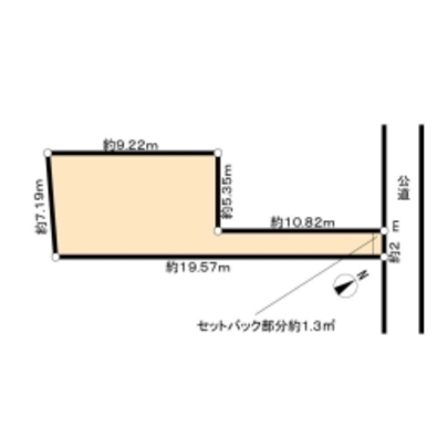 Compartment figure. Land price 19,800,000 yen, Land area 85.54 sq m