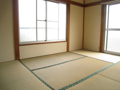 Living and room. Windows of many Japanese-style looks bright