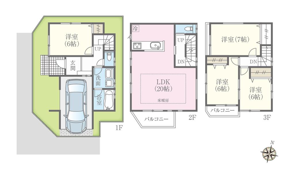 Floor plan. Local guide map