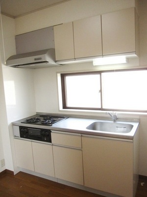 Kitchen. Bright kitchen with a window