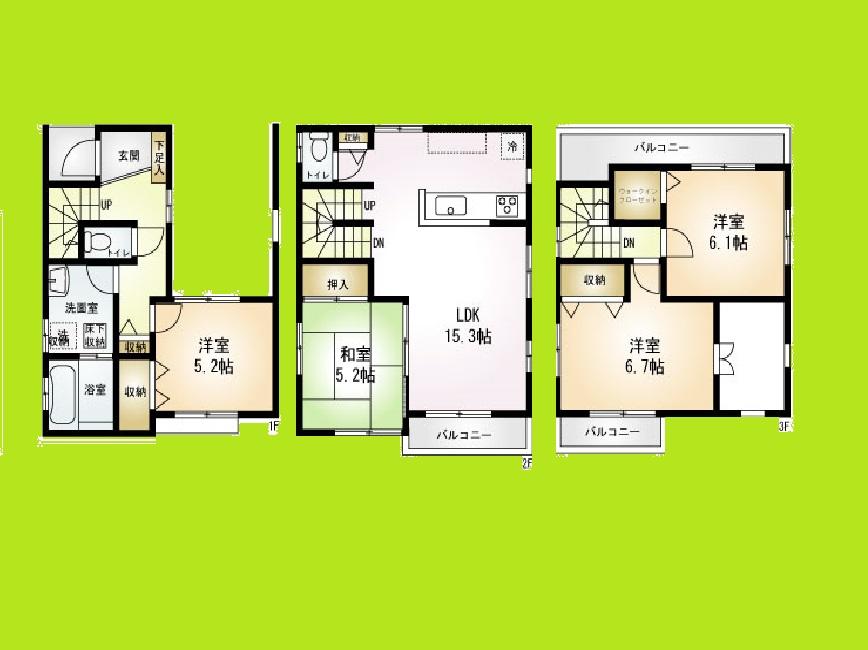 Floor plan. (2), Price 35,800,000 yen, 4LDK, Land area 69.51 sq m , Building area 110.74 sq m