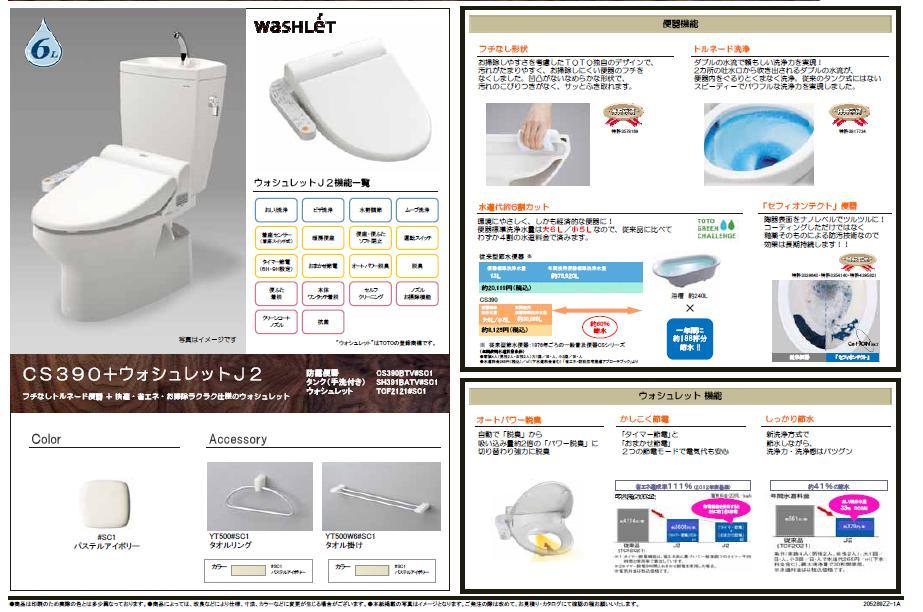 Other Equipment. 1.2F Washlet correspondence