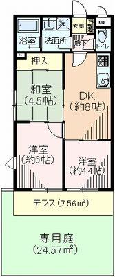 Floor plan. 3DK, Price 8.9 million yen, Occupied area 50.76 sq m