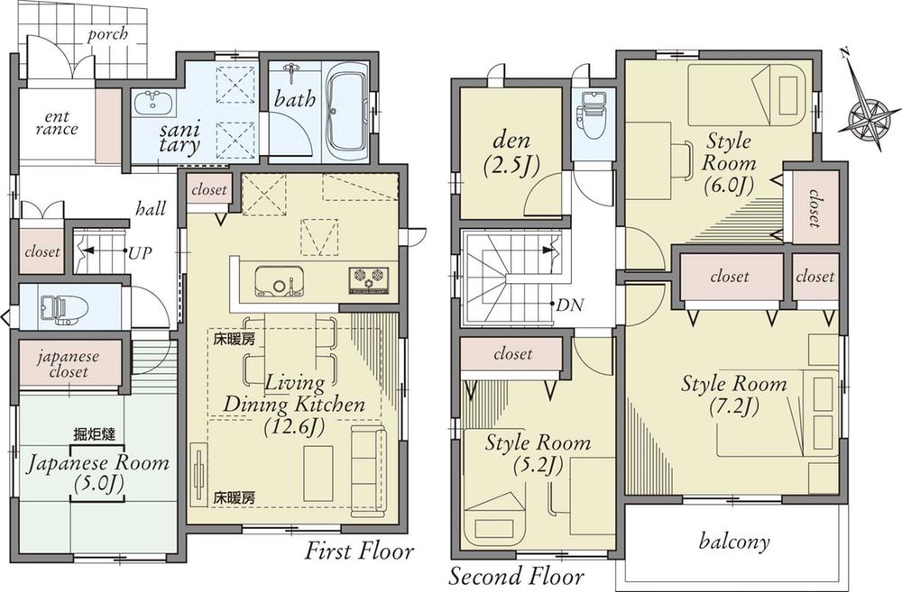 Floor plan. (1), Price 39,800,000 yen, 4LDK+S, Land area 86.59 sq m , Building area 95.22 sq m