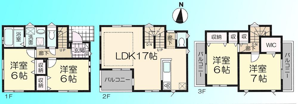 Floor plan. 46,800,000 yen, 4LDK, Land area 83.19 sq m , Building area 102.26 sq m