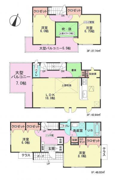 Floor plan. 56,800,000 yen, 4LDK, Land area 161 sq m , Building area 118.4 sq m