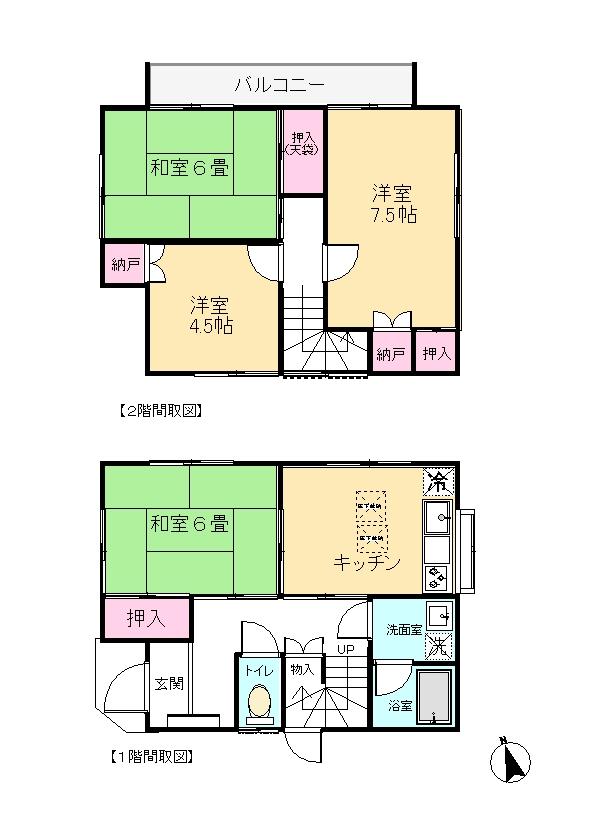 Floor plan. 26,800,000 yen, 4DK, Land area 106.94 sq m , Building area 75.92 sq m 4DK [The room is very clean]