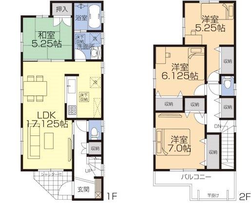 Floor plan. 41,900,000 yen, 4LDK, Land area 103.47 sq m , Building area 101.38 sq m