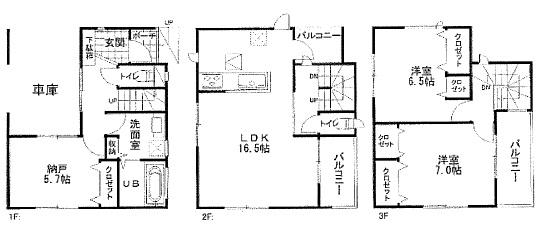 Floor plan. 23.8 million yen, 2LDK + S (storeroom), Land area 65.21 sq m , Building area 103.05 sq m floor plan