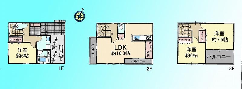 Building plan example (floor plan). Building plan example building price 15.5 million yen, Building area of ​​approximately 100 sq m