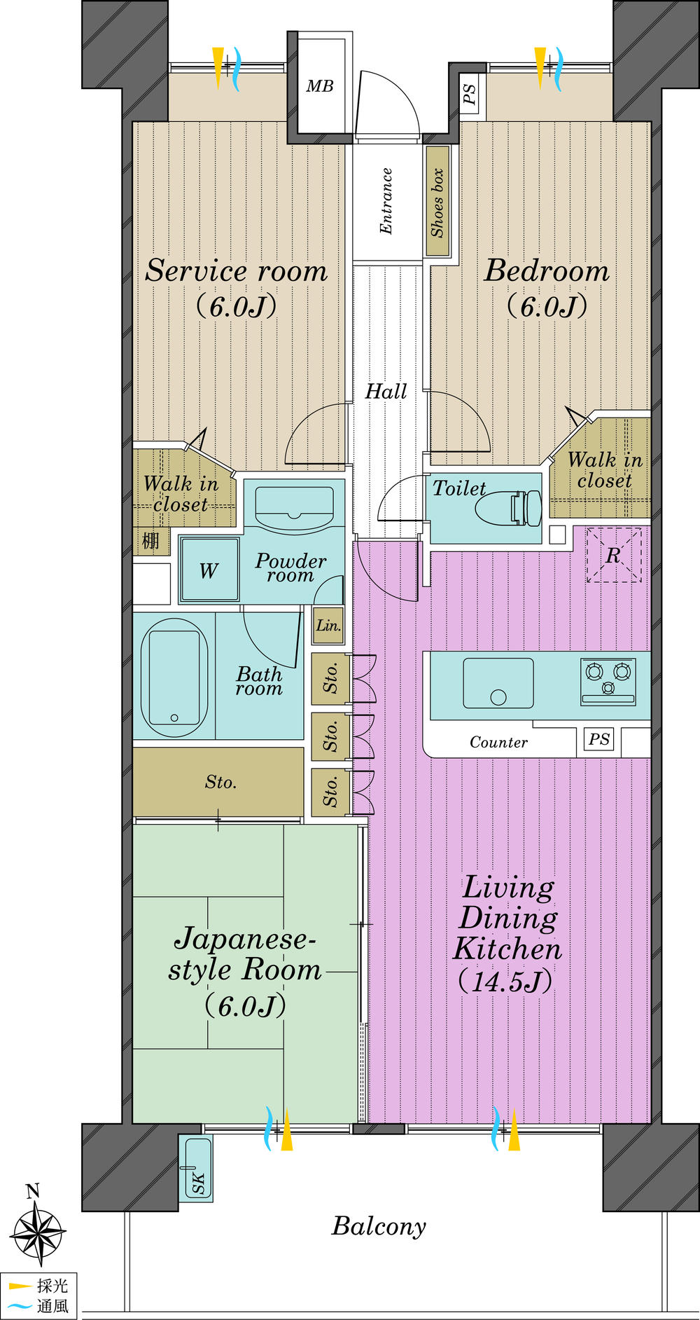 Floor plan. 3LDK, Price 34,800,000 yen, Occupied area 71.25 sq m , Balcony area 12.2 sq m new renovation already mansion
