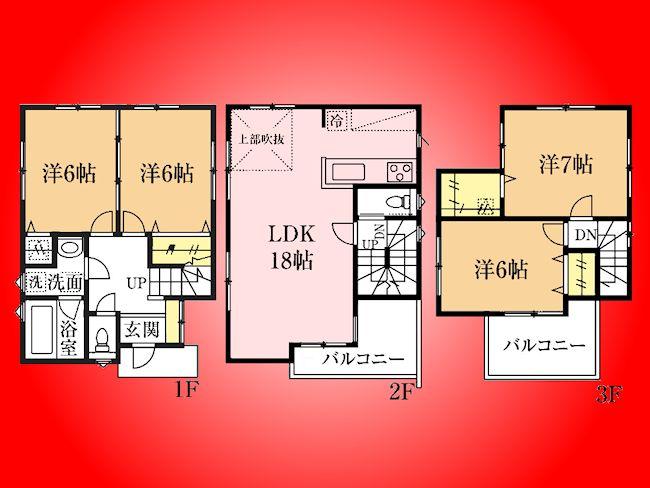 Floor plan. (B), Price 41,800,000 yen, 2LDK+2S, Land area 102.57 sq m , Building area 101.25 sq m