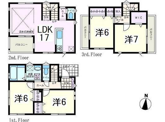 Floor plan. 46,800,000 yen, 4LDK, Land area 83.19 sq m , Building area 102.26 sq m