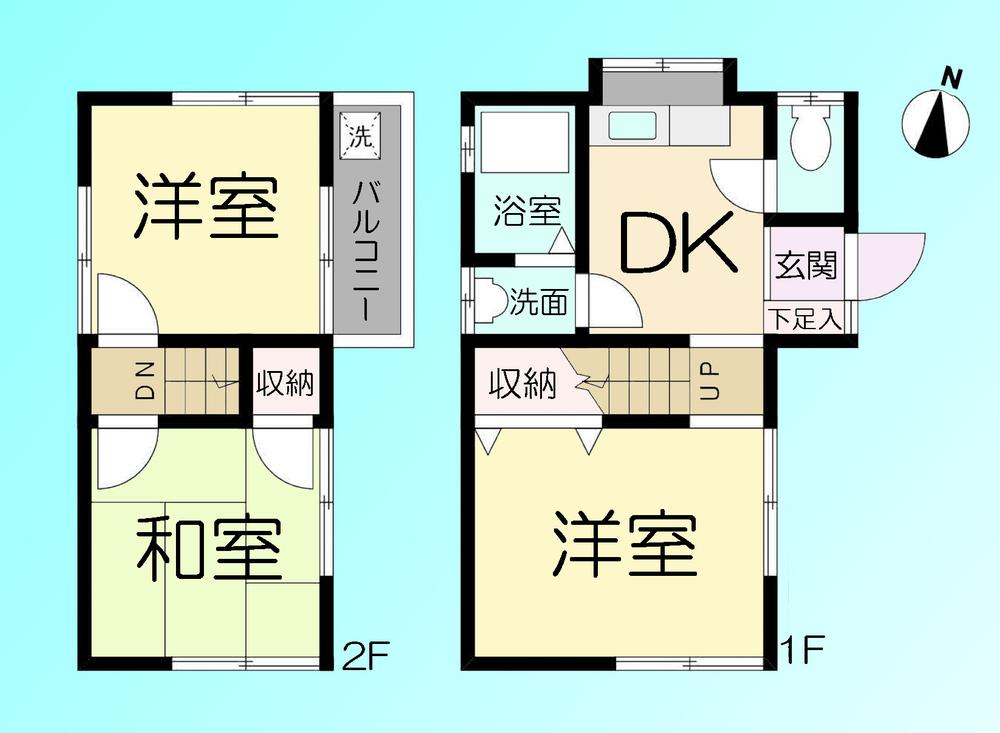 Floor plan. 8.5 million yen, 3DK, Land area 54.5 sq m , Building area 36.43 sq m