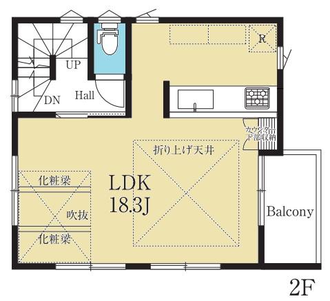 Floor plan. 32,800,000 yen, 3LDK, Land area 65.71 sq m , Building area 100.84 sq m 2F