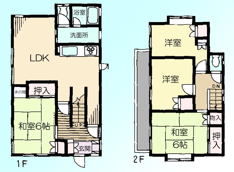 Floor plan. 19,800,000 yen, 4LDK, Land area 119.2 sq m , Building area 101.8 sq m