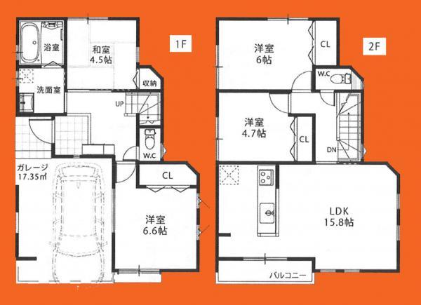 Floor plan. 27,800,000 yen, 4LDK, Land area 82 sq m , Building area 101.78 sq m