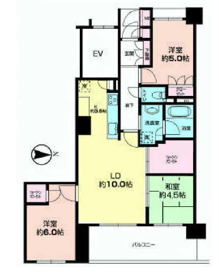 Floor plan. 3LDK, Price 31,800,000 yen, Occupied area 67.16 sq m , Balcony area 11.93 sq m   ■ Renovated ■ Pet breeding Allowed ■ top floor ■ Yang per view good