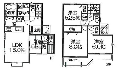Floor plan. 36,800,000 yen, 4LDK, Land area 103.26 sq m , Building area 96.05 sq m