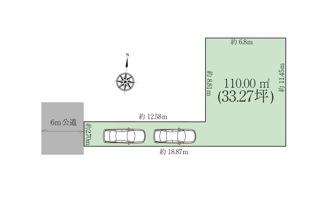 Compartment figure. Land price 31,800,000 yen, Land area 110 sq m