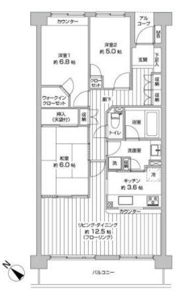 Floor plan. 3LDK, Price 23.8 million yen, Occupied area 79.88 sq m , Balcony area 9.82 sq m