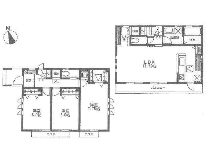 Floor plan. 53,430,000 yen, 3LDK, Land area 109.74 sq m , Building area 92.94 sq m floor plan