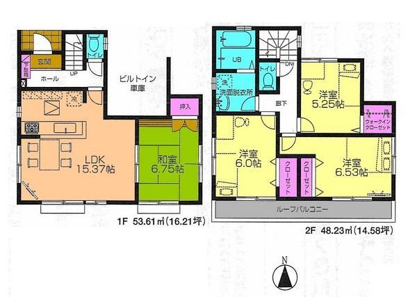 Floor plan. 27,800,000 yen, 4LDK, Land area 100 sq m , Building area 101.84 sq m