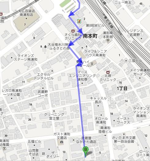 Local guide map. Minami Urawa 8-minute walk from the train station