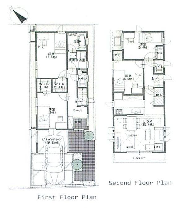 Floor plan. (3 Building), Price 44,800,000 yen, 4LDK, Land area 91.95 sq m , Building area 104.34 sq m