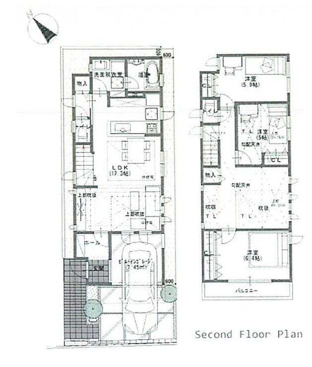 Floor plan. (4 Building), Price 43,800,000 yen, 4LDK, Land area 90.86 sq m , Building area 101.47 sq m