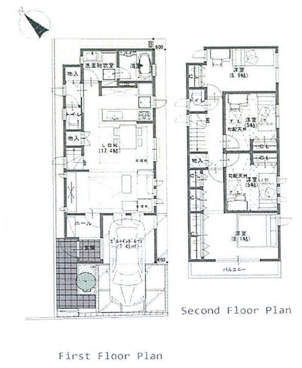 Floor plan. (5 Building), Price 45,800,000 yen, 4LDK, Land area 89.76 sq m , Building area 109.17 sq m