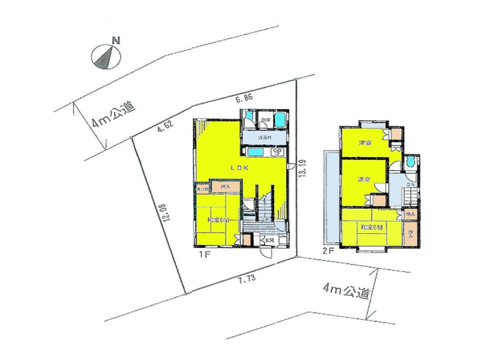 Floor plan. 19,800,000 yen, 4LDK, Land area 119.2 sq m , Building area 101.8 sq m