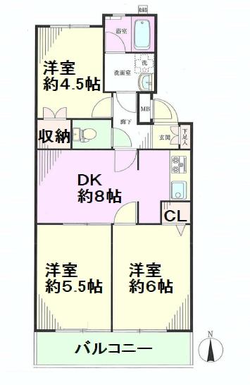 Floor plan. Facing south