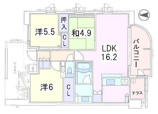 Floor plan. 3LDK, Price 24,800,000 yen, Occupied area 74.37 sq m , Balcony area 7.77 sq m