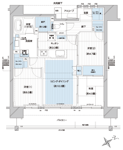 Floor: 3LDK + N + 2Wic + Sic, occupied area: 70.02 sq m