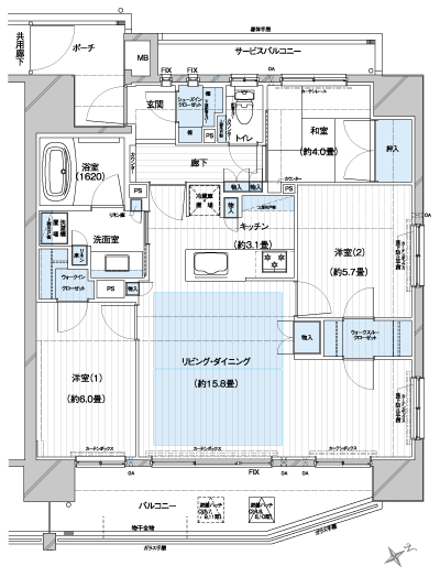 Floor: 3LDK + Wtc + Wic + Sic, occupied area: 80.04 sq m