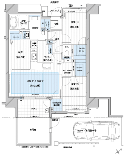 Floor: 2LDK + N + St + 2Wic + Sic, occupied area: 70.32 sq m