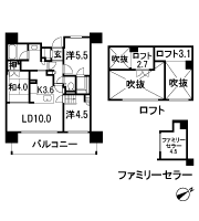 Floor: 3LDK + 2Lo + Fc + Wic + Sic, occupied area: 65.21 sq m