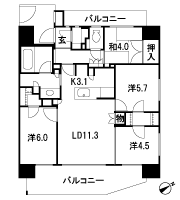 Floor: 4LDK + Wtc + Wic + Sic, occupied area: 80.04 sq m
