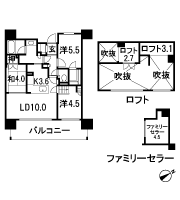 Floor: 3LDK + 2Lo + Fc + Wic + Sic, occupied area: 65.21 sq m