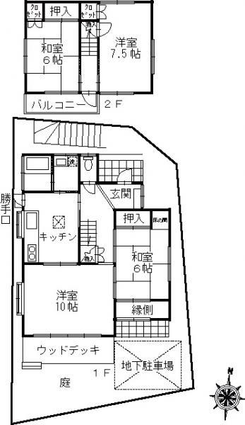 Floor plan. 17.8 million yen, 4K, Land area 134.33 sq m , Building area 87.33 sq m