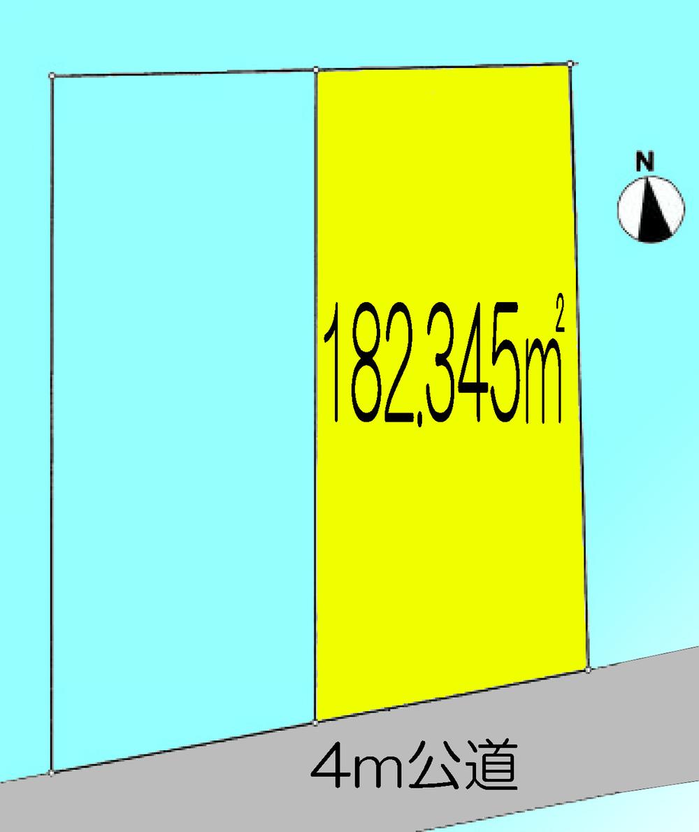 Compartment figure. Land price 68,800,000 yen, Land area 182.34 sq m