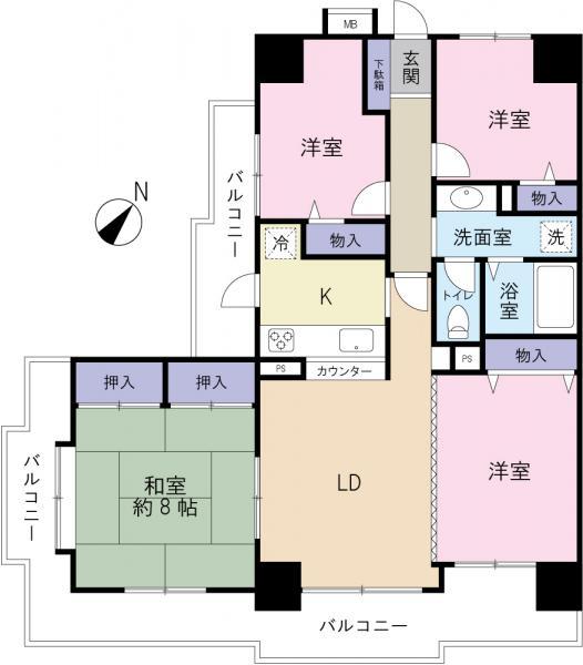Floor plan. Interior renovation 						 / 							System kitchen 						 / 							Yang per good 						 / 							Face-to-face kitchen 						 / 							Elevator 						 / 							Ventilation good 						 / 							Southwestward 						 / 							Pets Negotiable