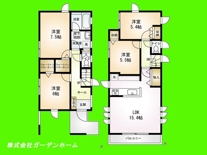 Floor plan. ( ■ Building 3 ■ ), Price 46,800,000 yen, 4LDK+2S, Land area 91.95 sq m , Building area 104.34 sq m
