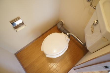 Toilet. Toilet is located in a separate