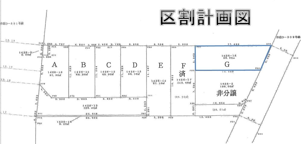 Compartment figure. Land price 31,300,000 yen, Land area 88.95 sq m
