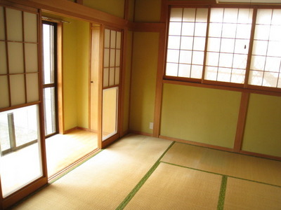 Living and room. Pleasant Japanese-style room with soft light coming through shoji